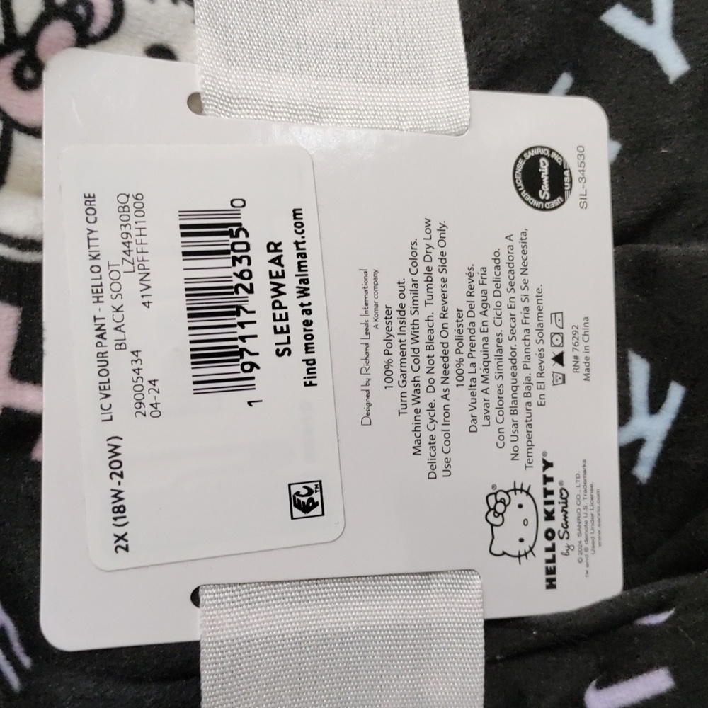 🌸Hello Kitty Black Sleep Pants NWT - Picture 6 of 6